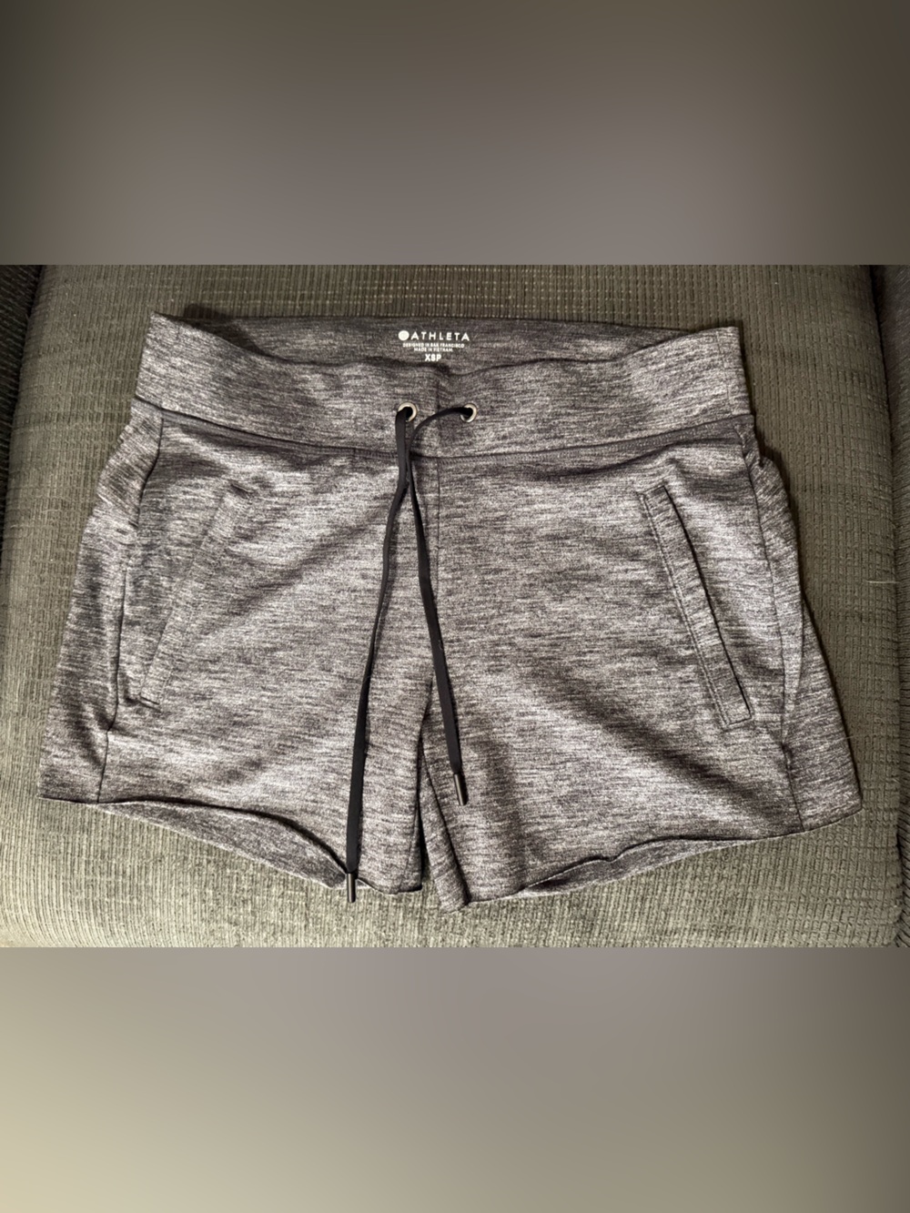 Athleta Women’s Heather Gray Athletic Drawstring Shorts